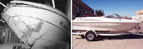 Marine gelcoating and fiberglass body repair